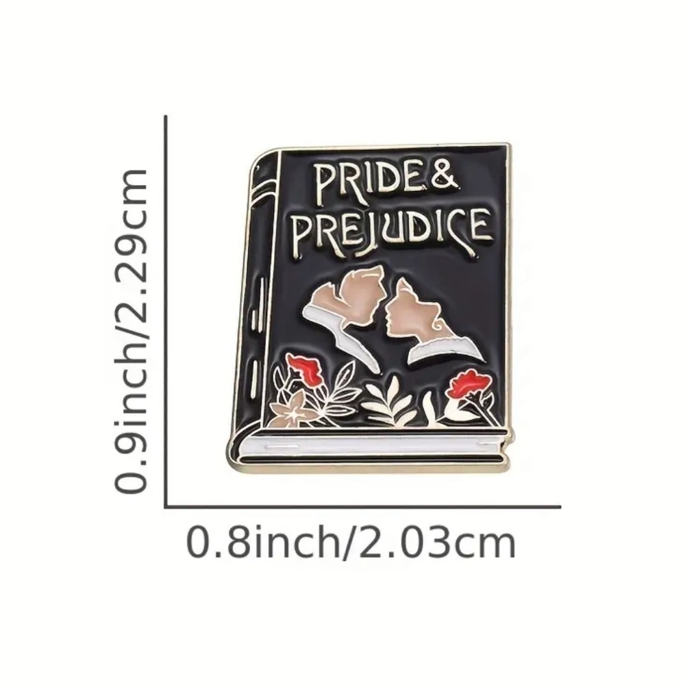 3/$25 Jane Austin’s “Pride and Prejudice” pin Romance, Period Literature, Book - Picture 3 of 11